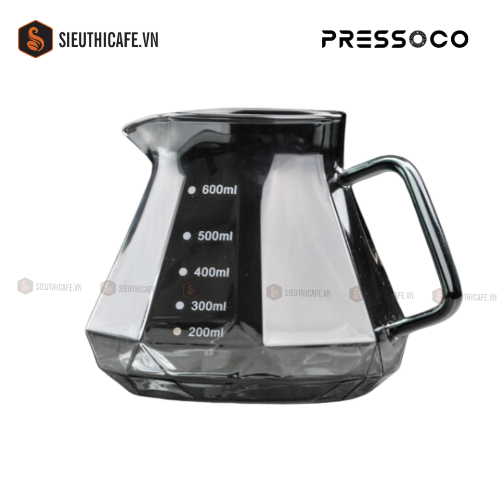 Pressoco Server Obsidian 600ml Smoke Glass (W.Lip) 10