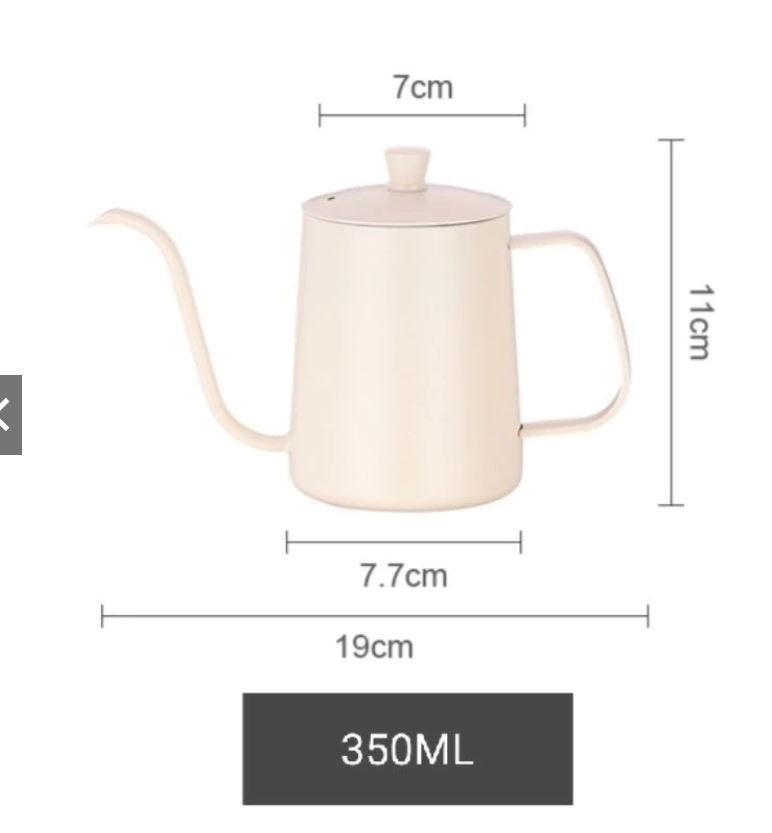 Bình, Ấm Cổ Ngỗng Rót Pha Cà Phê Inox 304 (350ml) - màu đen 3