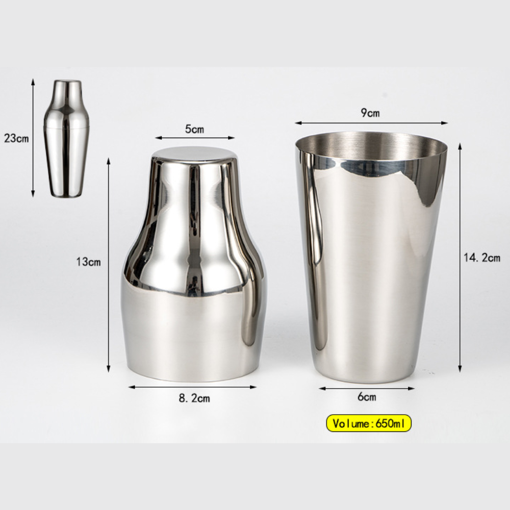Bình lắc Shaker Inox 304 shaker 650ml cocktail, trà, cà phê - Màu đồng