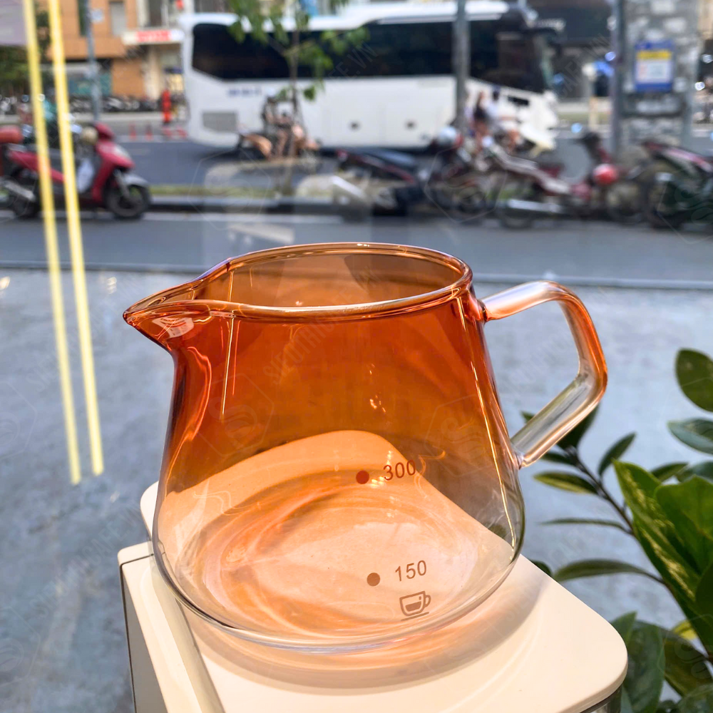 Pressoco Server Obsidian 450ml Orange Glass (W.Lip)