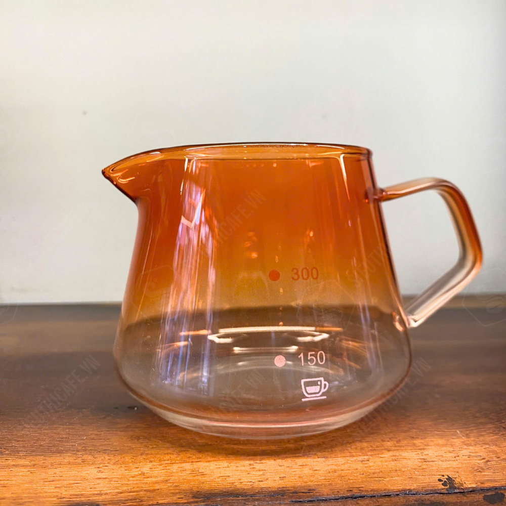 Pressoco Server Obsidian 450ml Orange Glass (W.Lip) 3