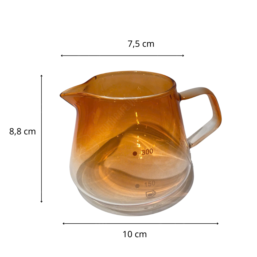 Pressoco Server Obsidian 450ml Smoke Glass (W.Lip) 4