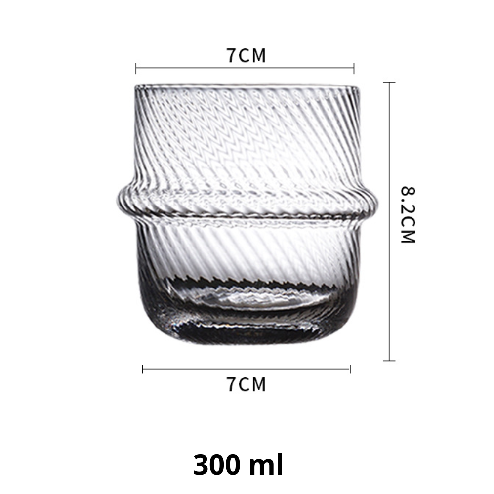 Pressoco Diamond Double Glass Cup, 300ml 14