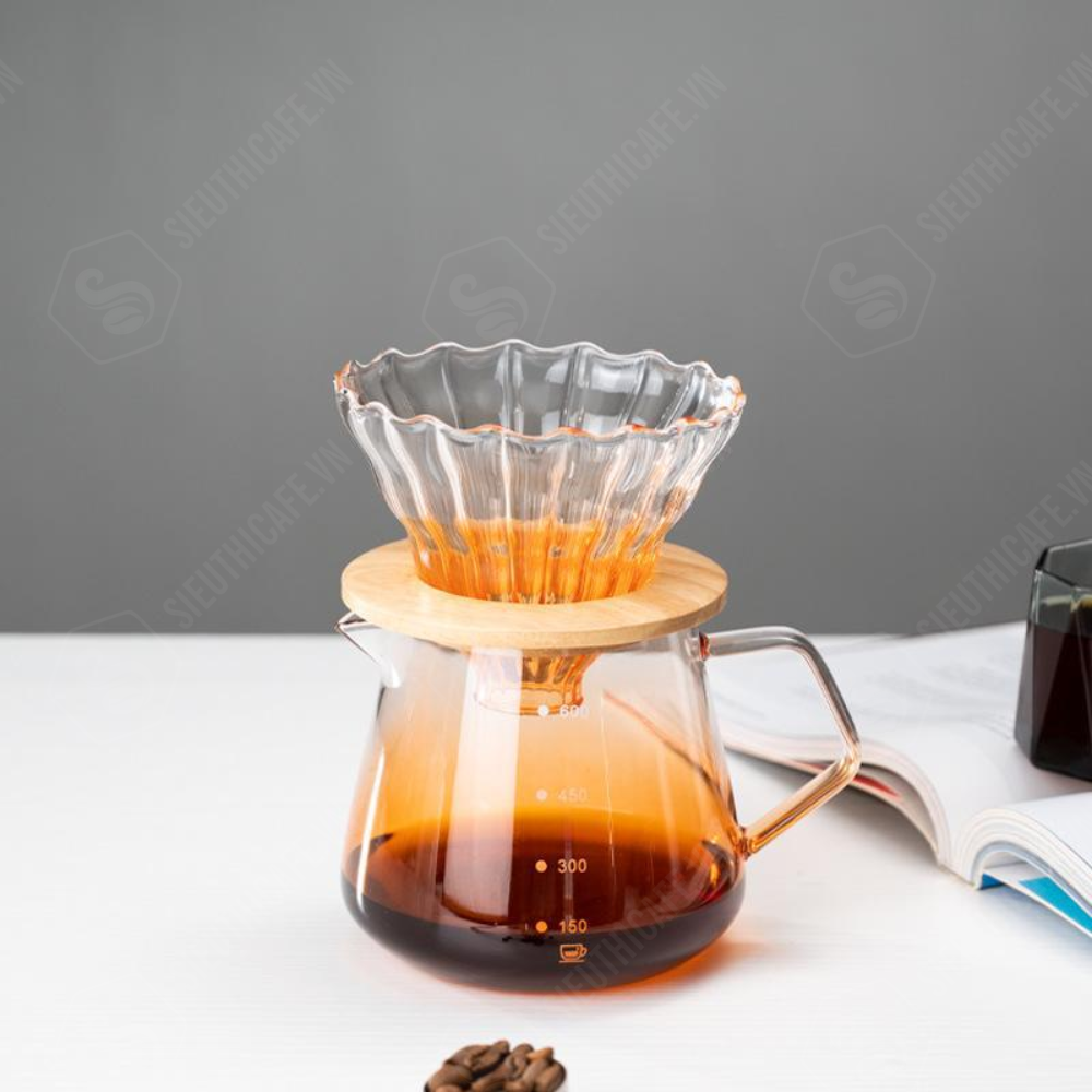 Pressoco Server Obsidian 600ml Orange Glass (W.Lip) 9