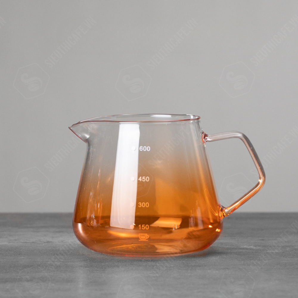 Pressoco Server Obsidian 600ml Orange Glass (W.Lip) 12