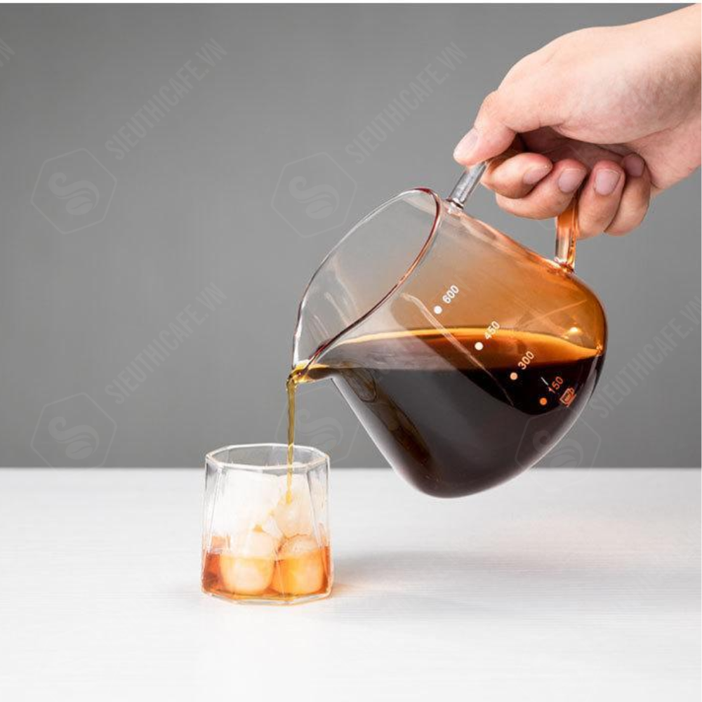 Pressoco Server Obsidian 600ml Orange Glass (W.Lip) 11