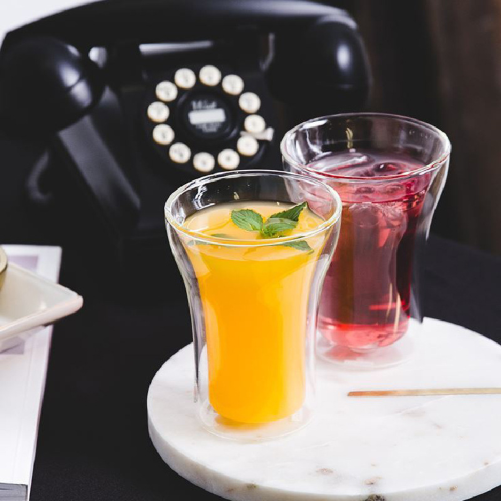 Pressoco Double Glass Cup Hexagon x100ml 7