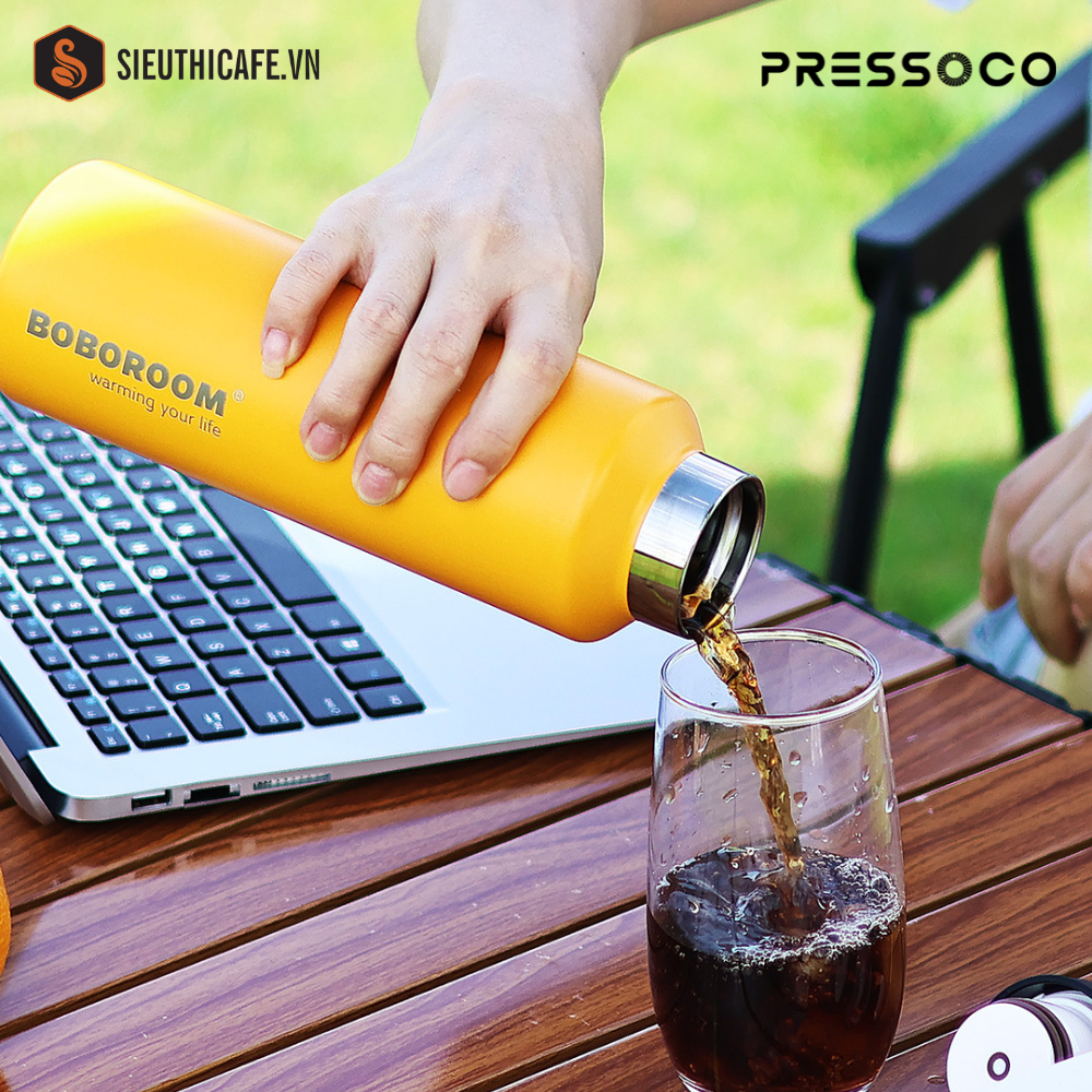 Bình giữ nhiệt 550ml - màu cam 4