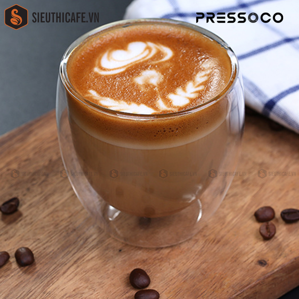 Combo 2 x Pressoco Pavina Double Glass Cups 80ml 6