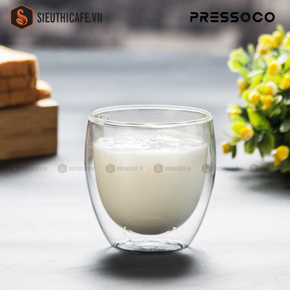 Combo 2 x Pressoco Pavina Double Glass Cups 80ml 10