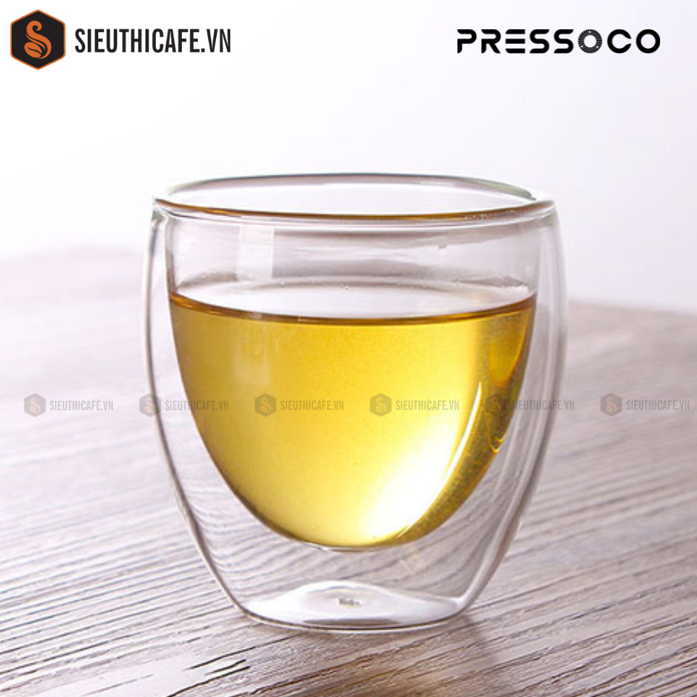 Combo 2 x Pressoco Pavina Double Glass Cups 80ml 11