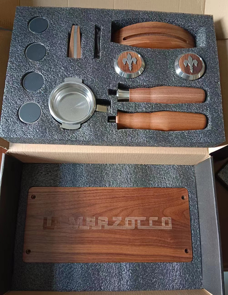 Combo 2 x Pressoco Wooden Cleaning Brush coffee, tea - Walnut 15