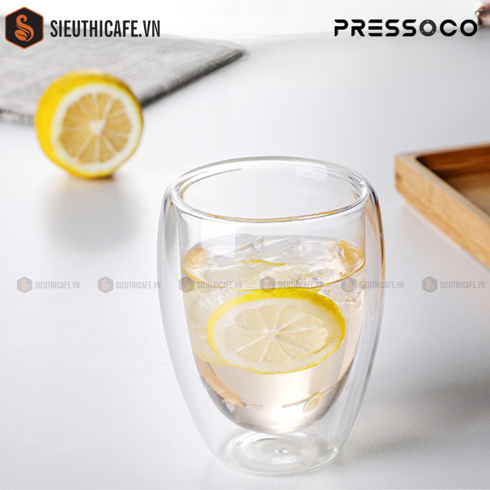 Pressoco Double Glass Cups 350ml 12