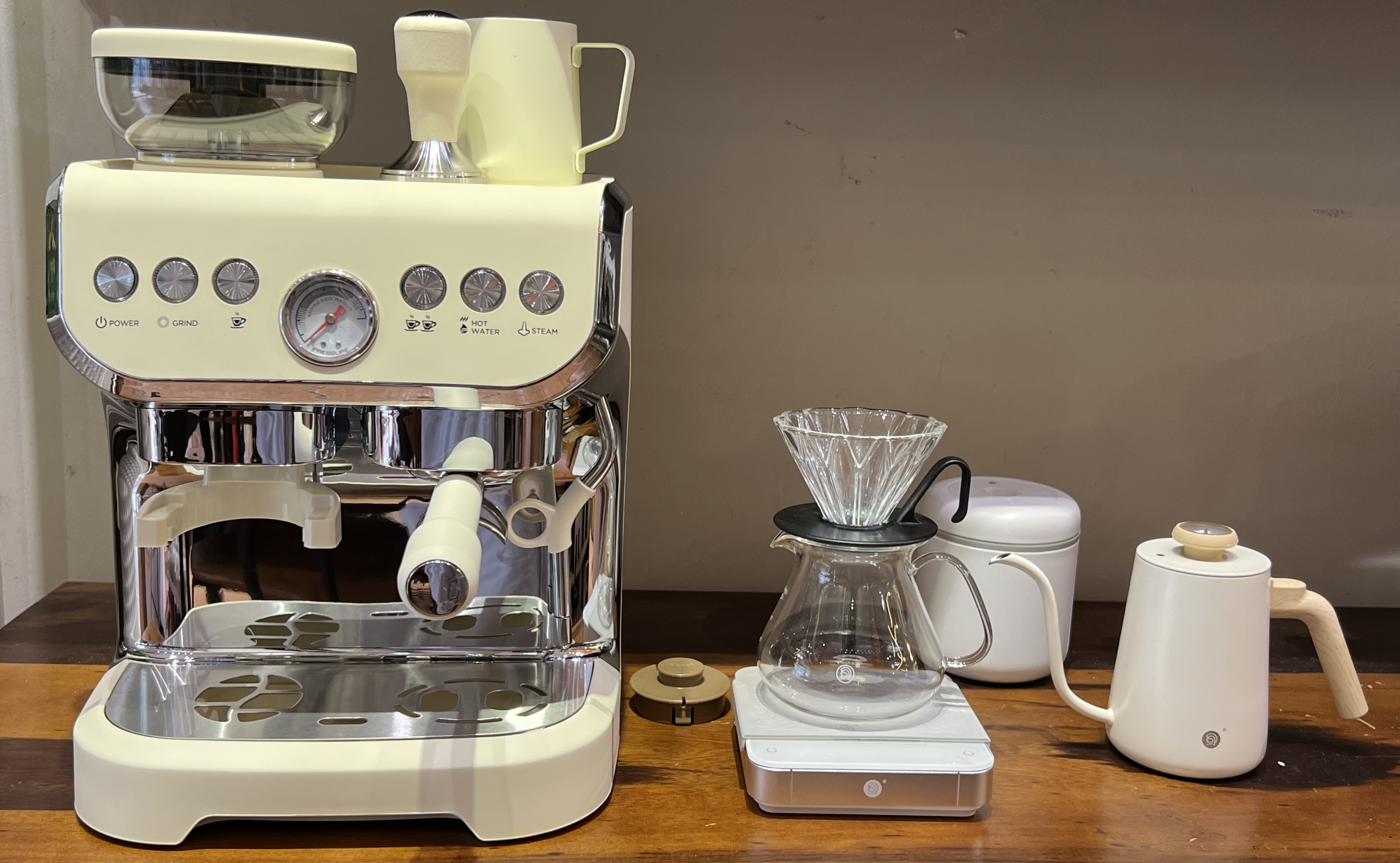 Pressoco Espresso Combi Coffee Machine 2in1 PAC-517E | Mint Green