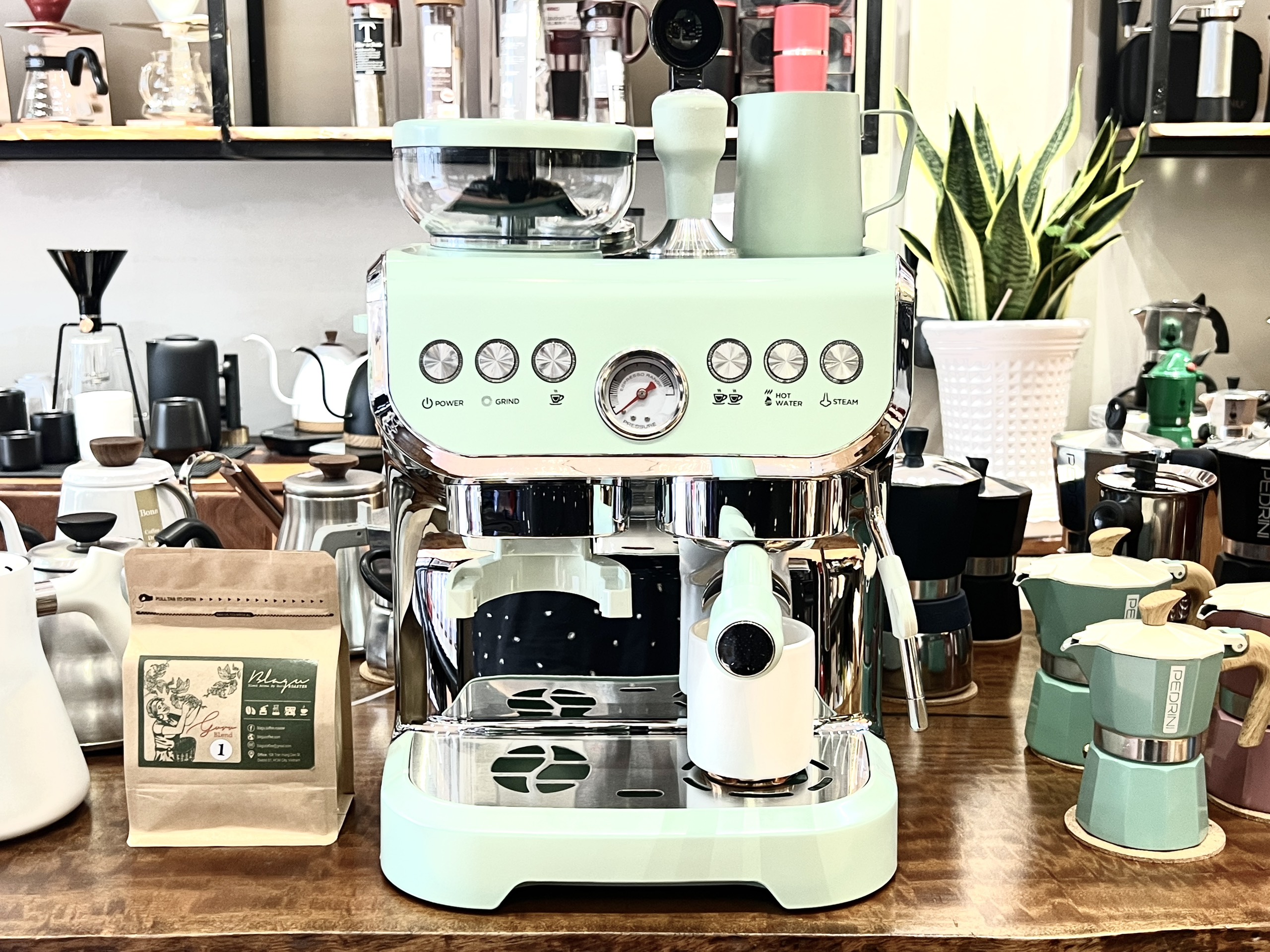 Pressoco Espresso Combi Coffee Machine 2in1 PAC-517EW | White 8