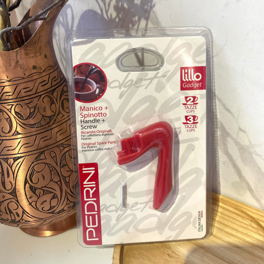 PEDRINI Replacement Handle Kaffettiera Coffee Maker 2 Cups - Red 7