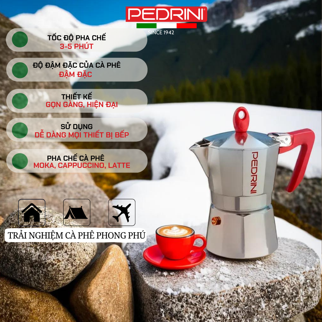 Combo 2 x PEDRINI Replacement 3 Gaskets & 1 Filter Kaffettiera Coffee Maker 3 Cups 5