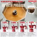 PEDRINI Infinity Passion Coffee Maker 3 Cups - Red 5