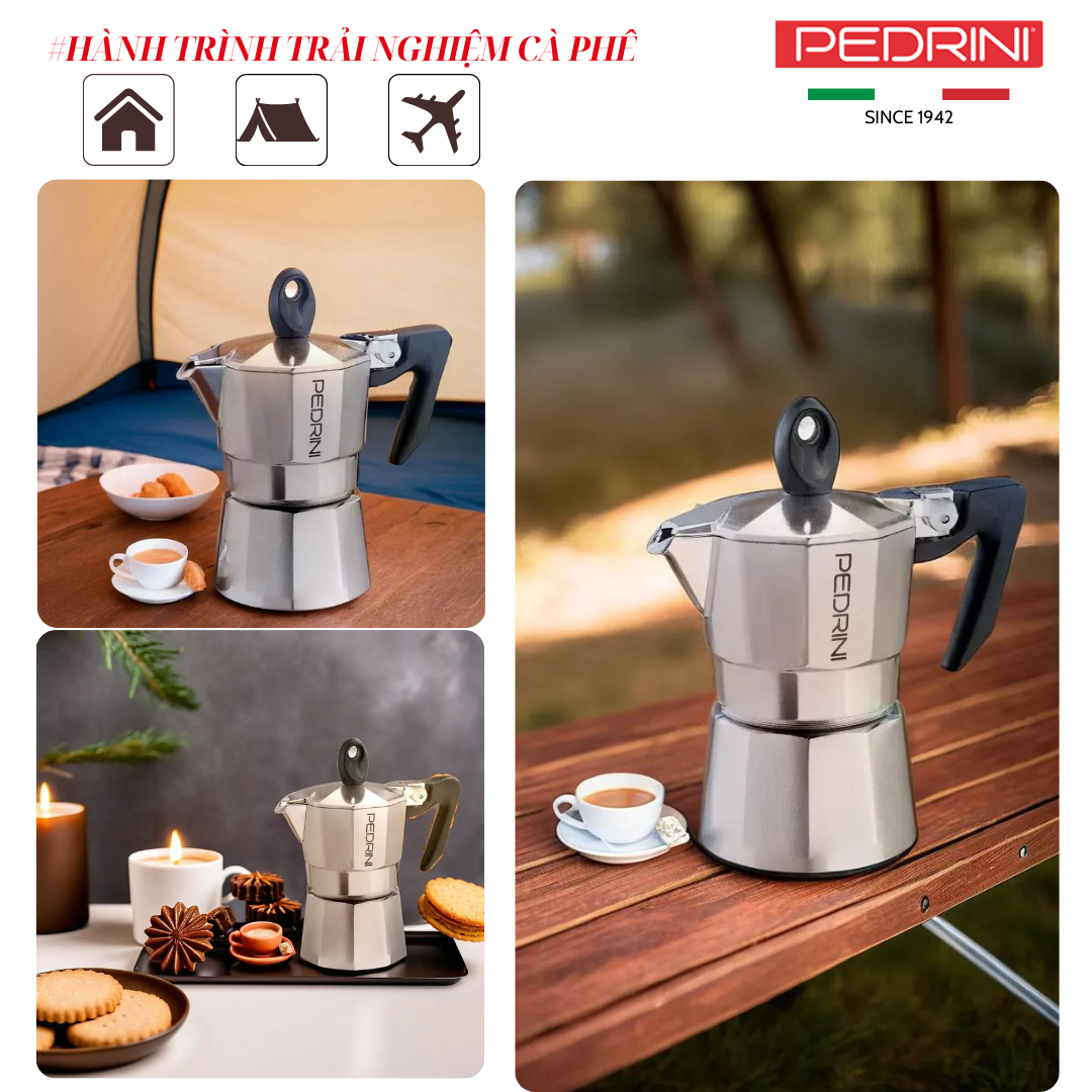 Combo 2 x PEDRINI Replacement Funnel Kaffettiera Coffee Maker 1 Cup 3