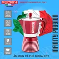 PEDRINI Infinity Passion Coffee Maker 2 Cups - Red 7