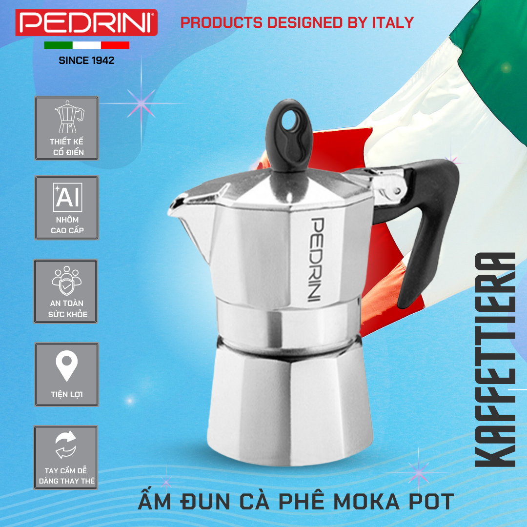 Combo 2 x PEDRINI Replacement 3 Gaskets & 1 Filter Kaffettiera Coffee Maker 3 Cups 6