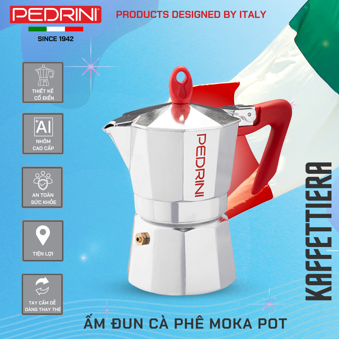 Combo 2 x PEDRINI Replacement 3 Gaskets & 1 Filter Kaffettiera Coffee Maker 3 Cups 4