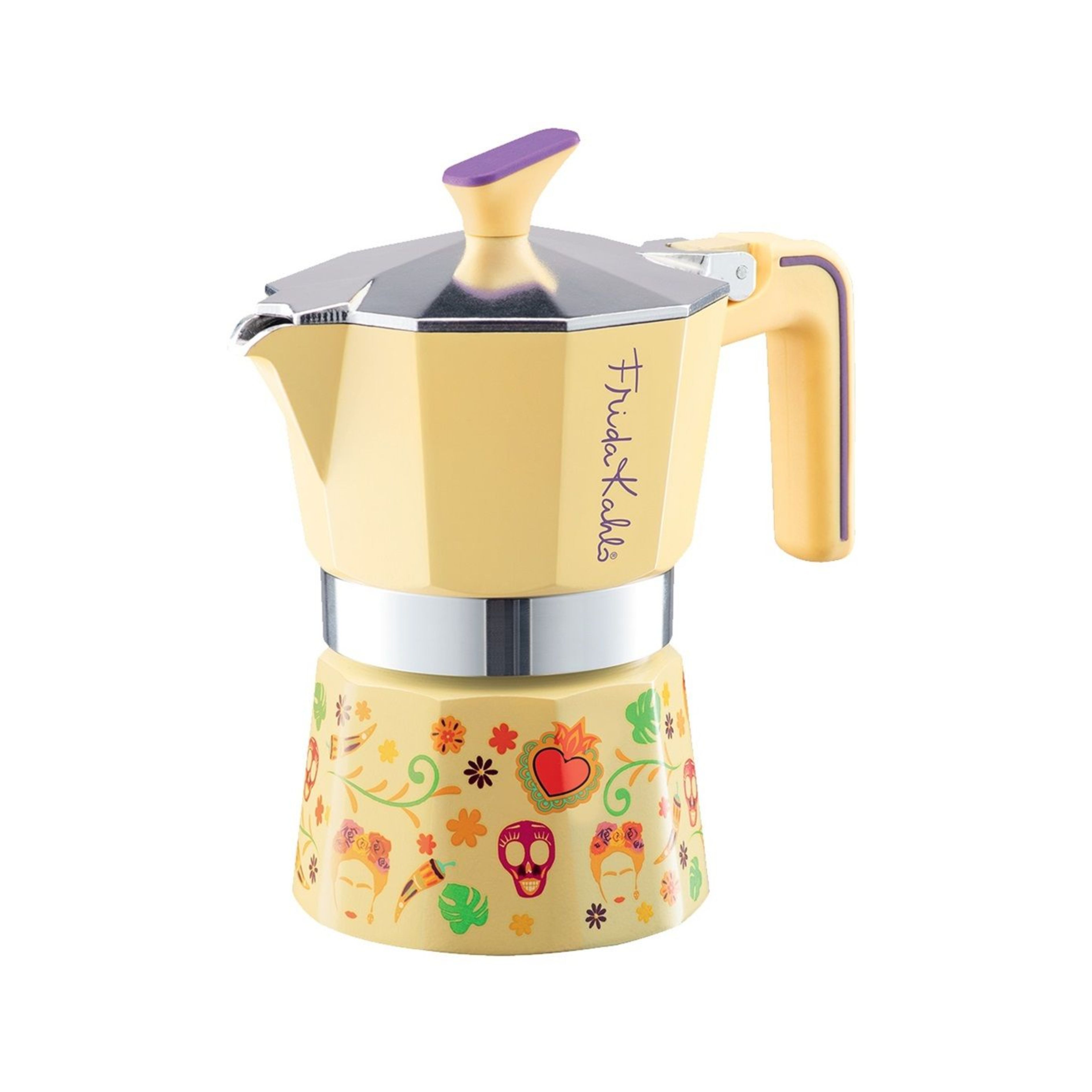 Coffee Maker Polished Alu.1 CUP- Frida Kahlo- Assorted Colours (Blue) 5