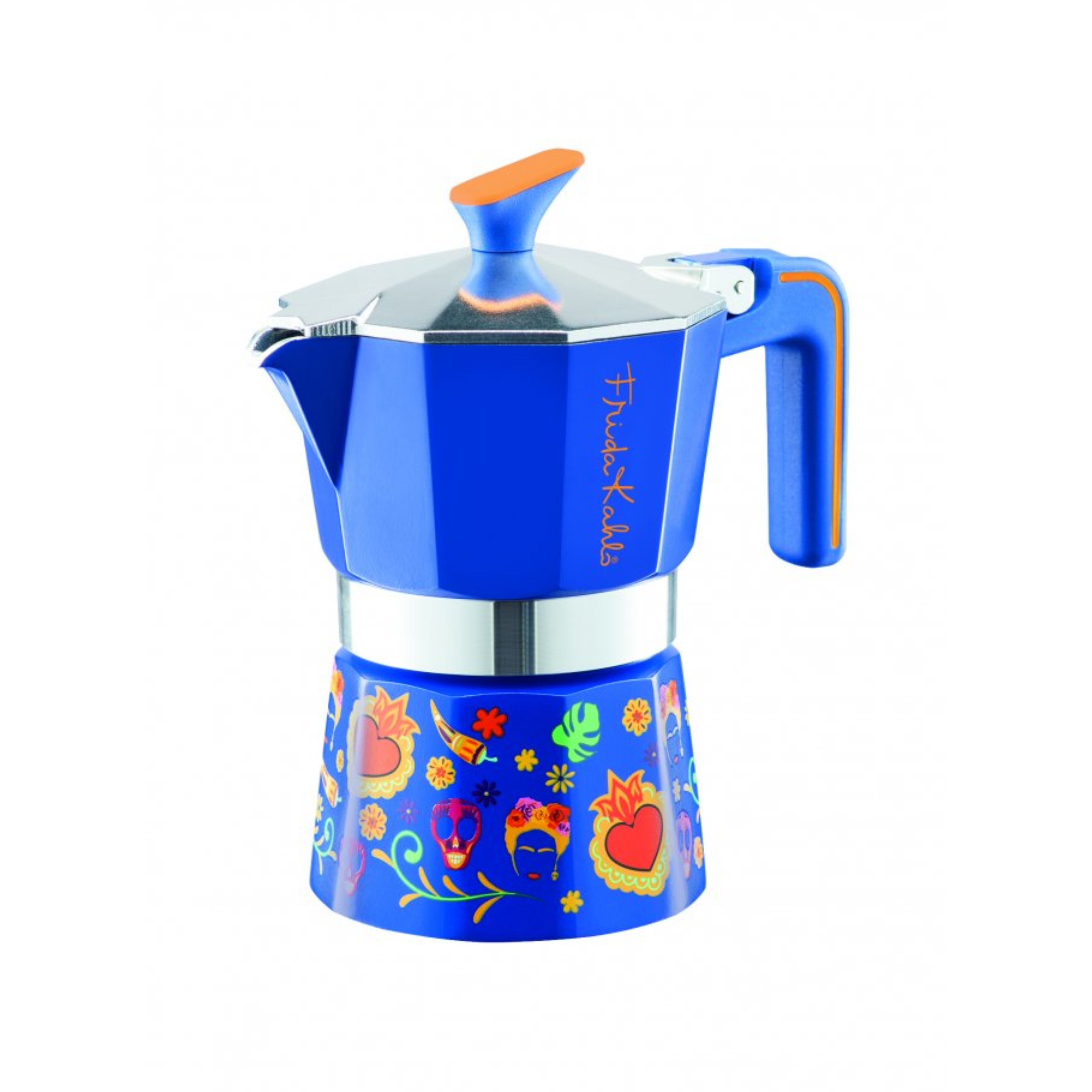 Coffee Maker Polished Alu.1 CUP- Frida Kahlo- Assorted Colours (Blue) 3