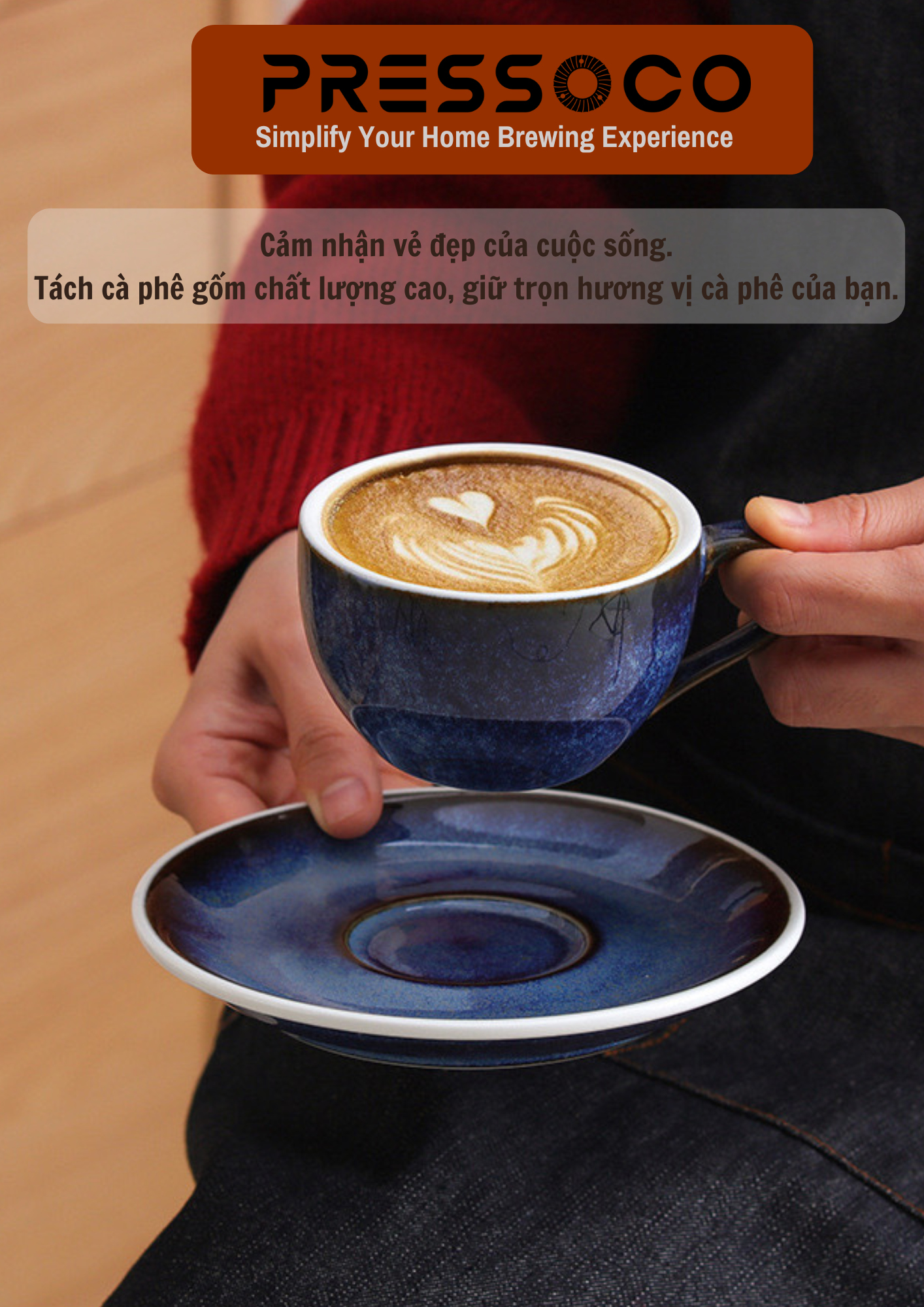 Pressoco Ceramic Espresso Cup 75ml - Black 6