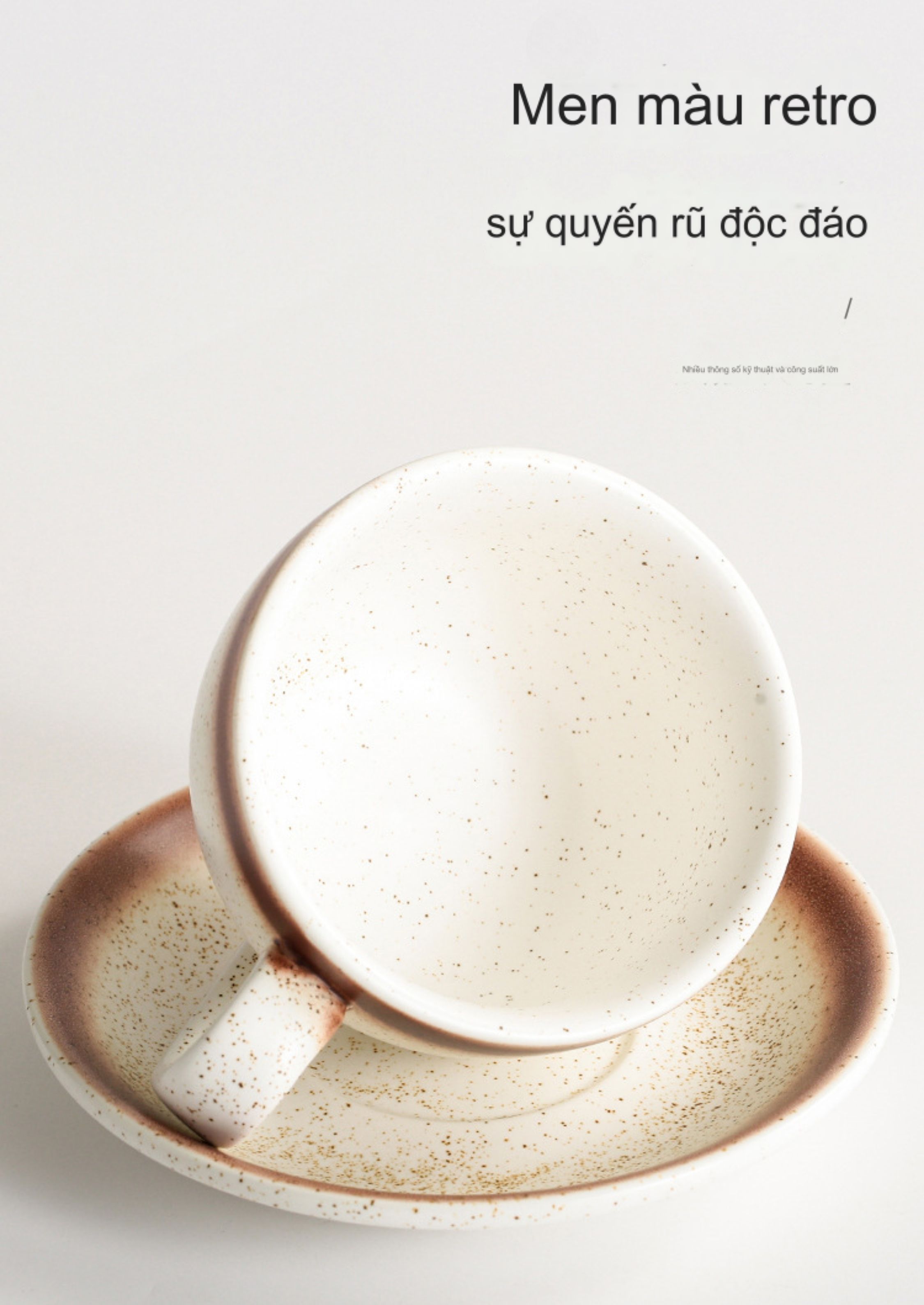 Pressoco Ceramic Coffee Cup - Ca Speckled Sesame- 200ml 8