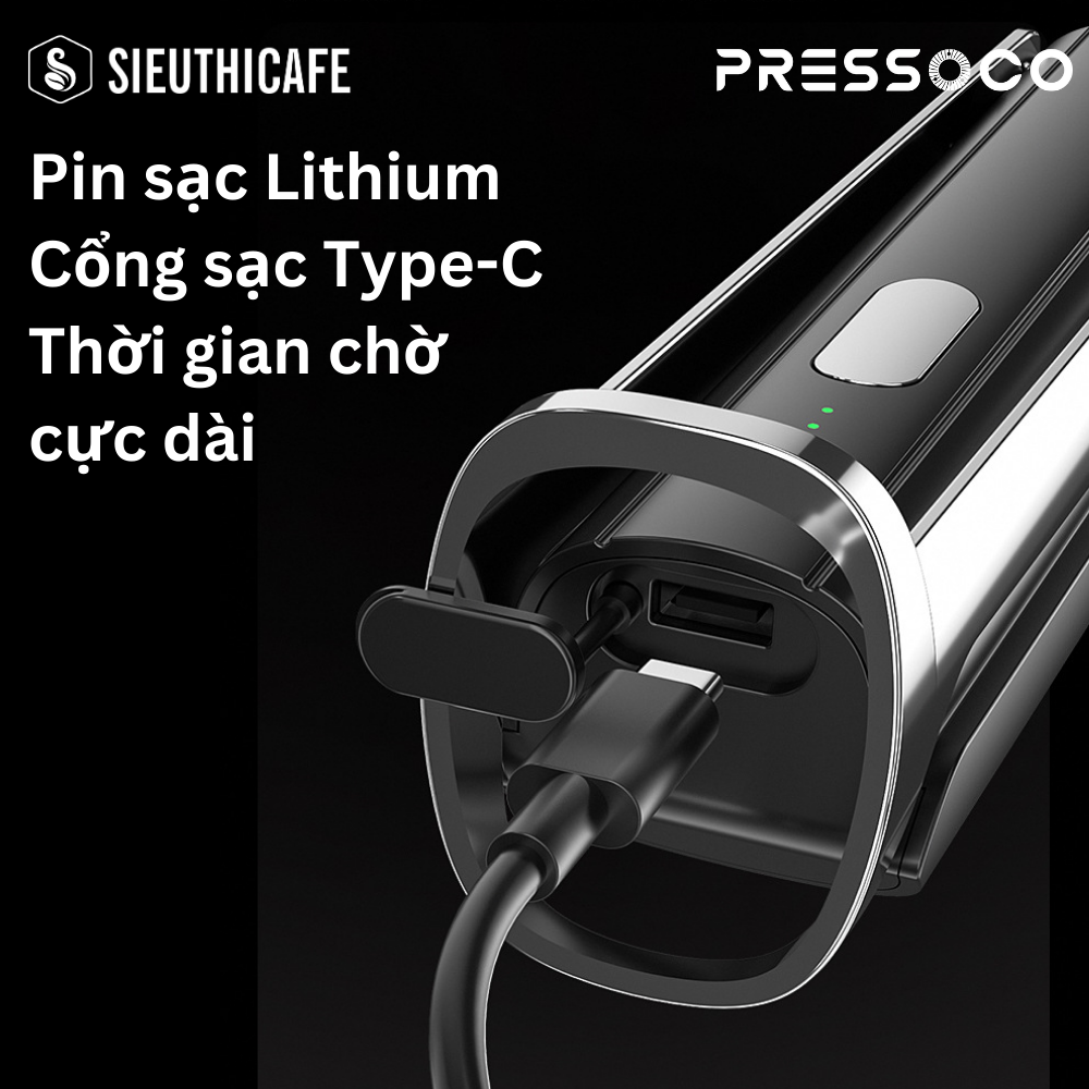 Pressoco Automatic Hot & Cold Milk Frother 250ml 12