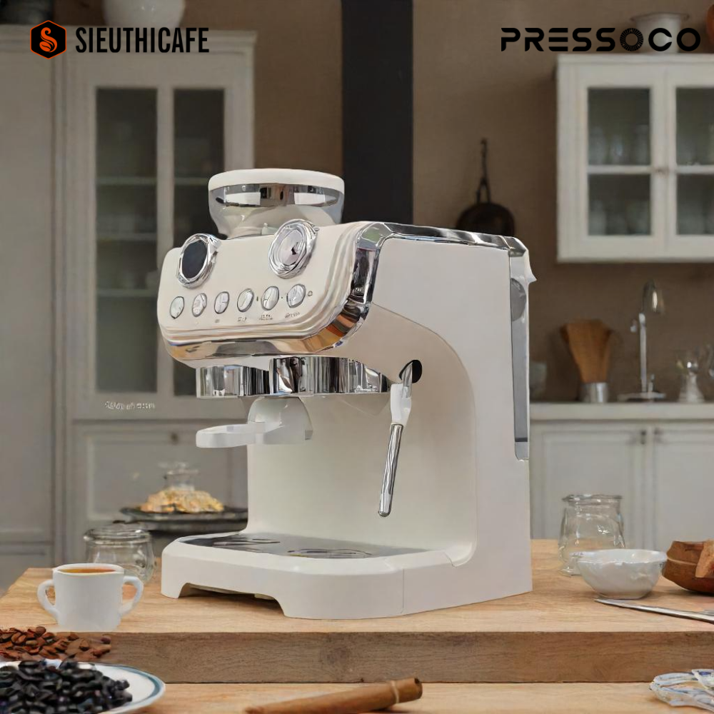 Pressoco Espresso Machine Grindo - Milky White 11