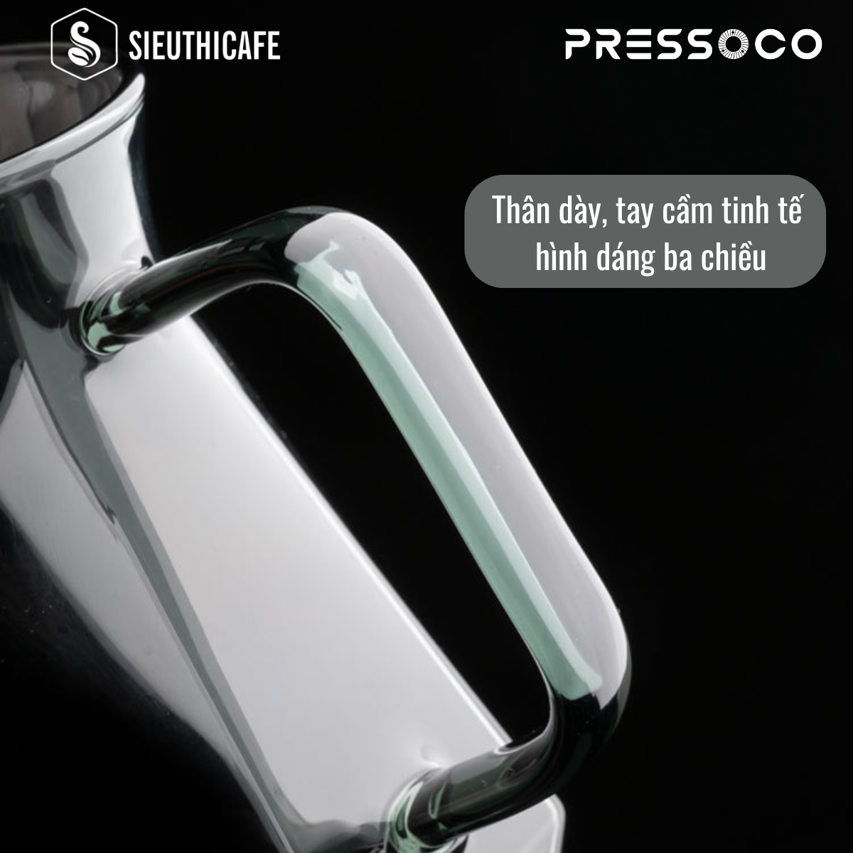 Pressoco Server Obsidian 450ml Transparent - Lip 11