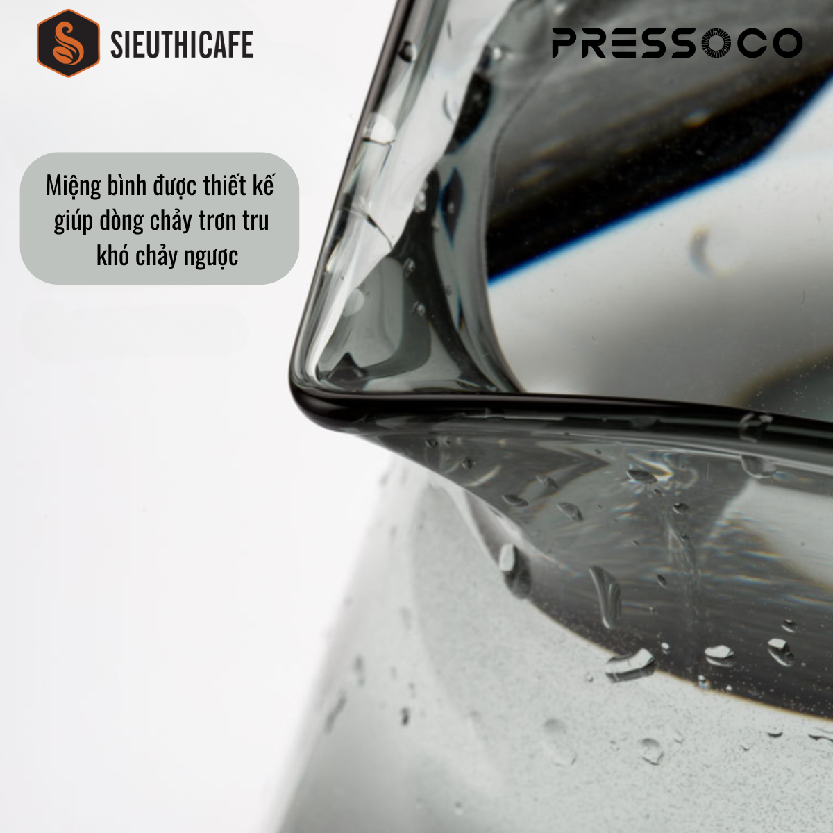 Pressoco Server Obsidian 450ml Transparent - Lip 4