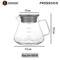 Pressoco Server Obsidian 600ml Transparent - Lip 14