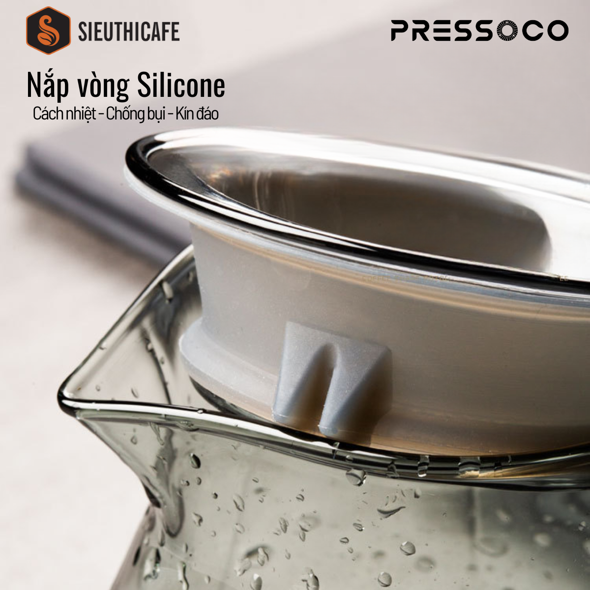 Pressoco Server Obsidian 450ml Transparent - Lip 10