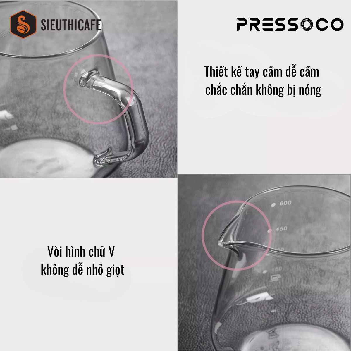 Pressoco Server Obsidian 450ml Orange Glass (W.Lip) 8