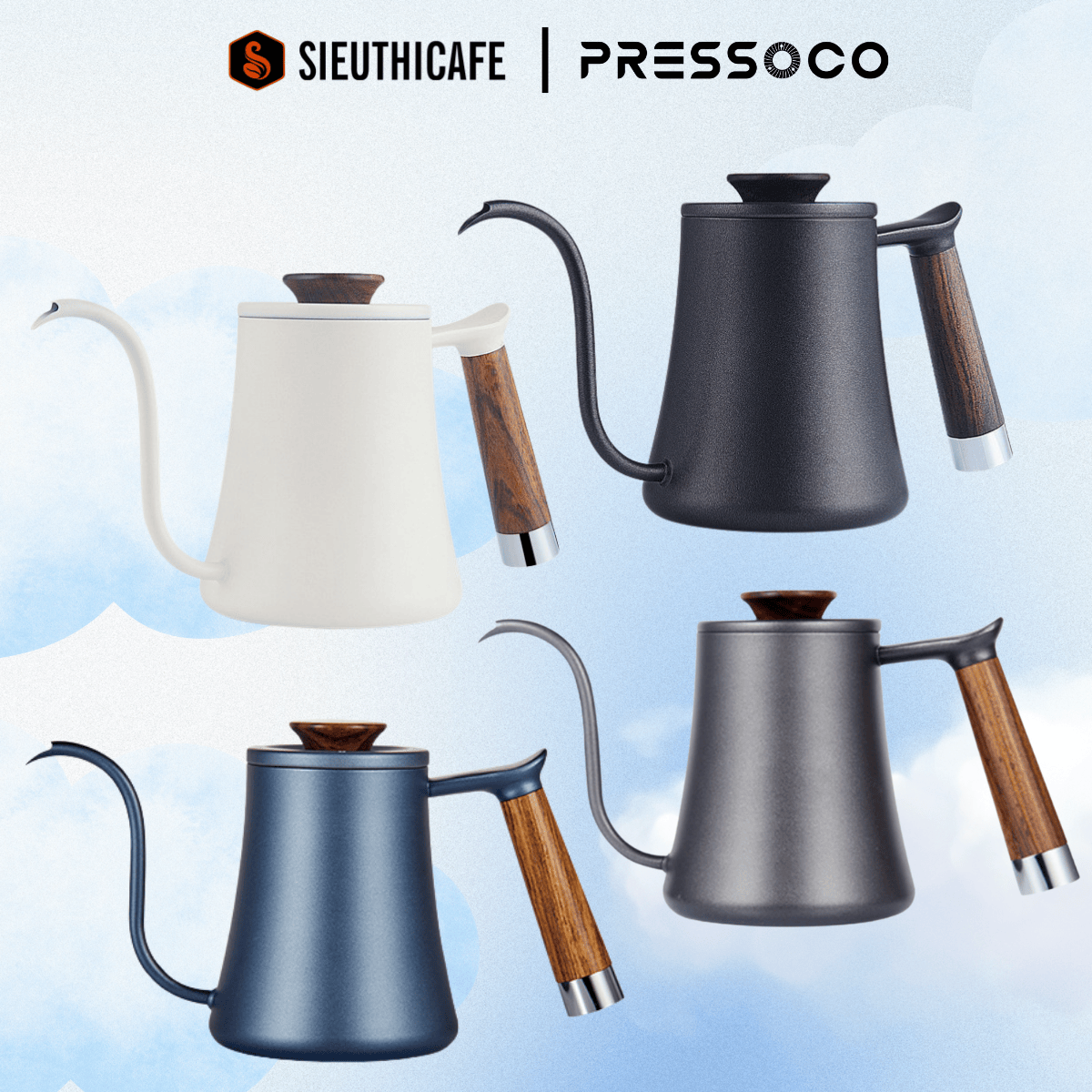 Pressoco Set Glass Pour Over - Amber (Drip Pot + Dripper) 5