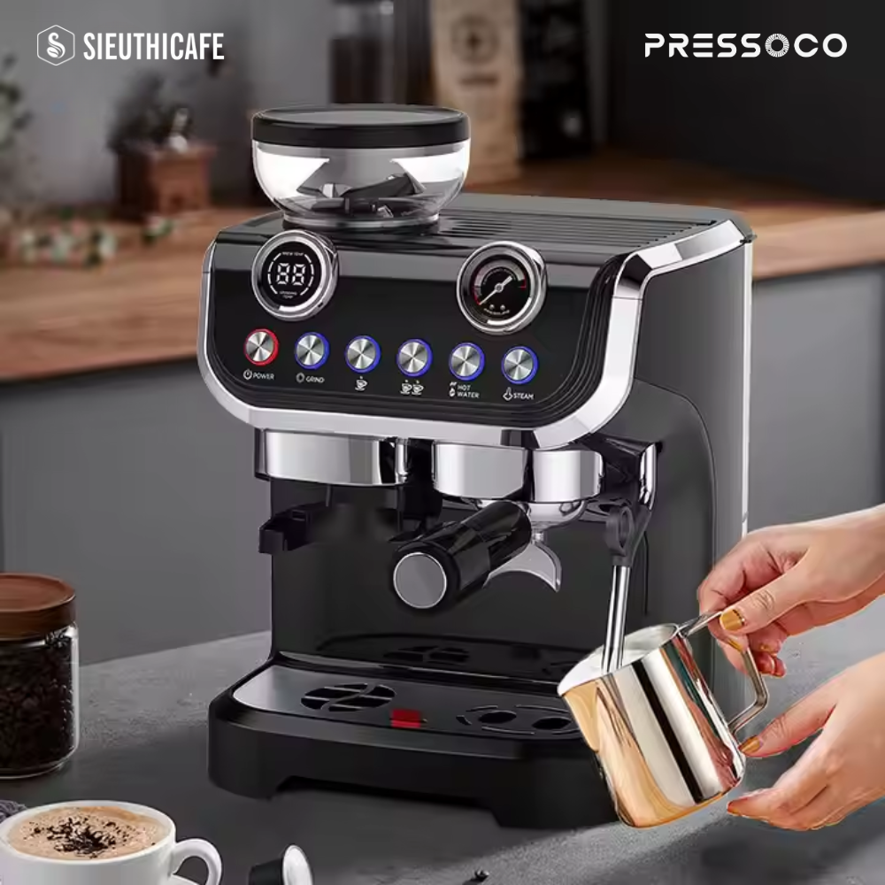 Pressoco Espresso Machine Grindo - Milky White 12