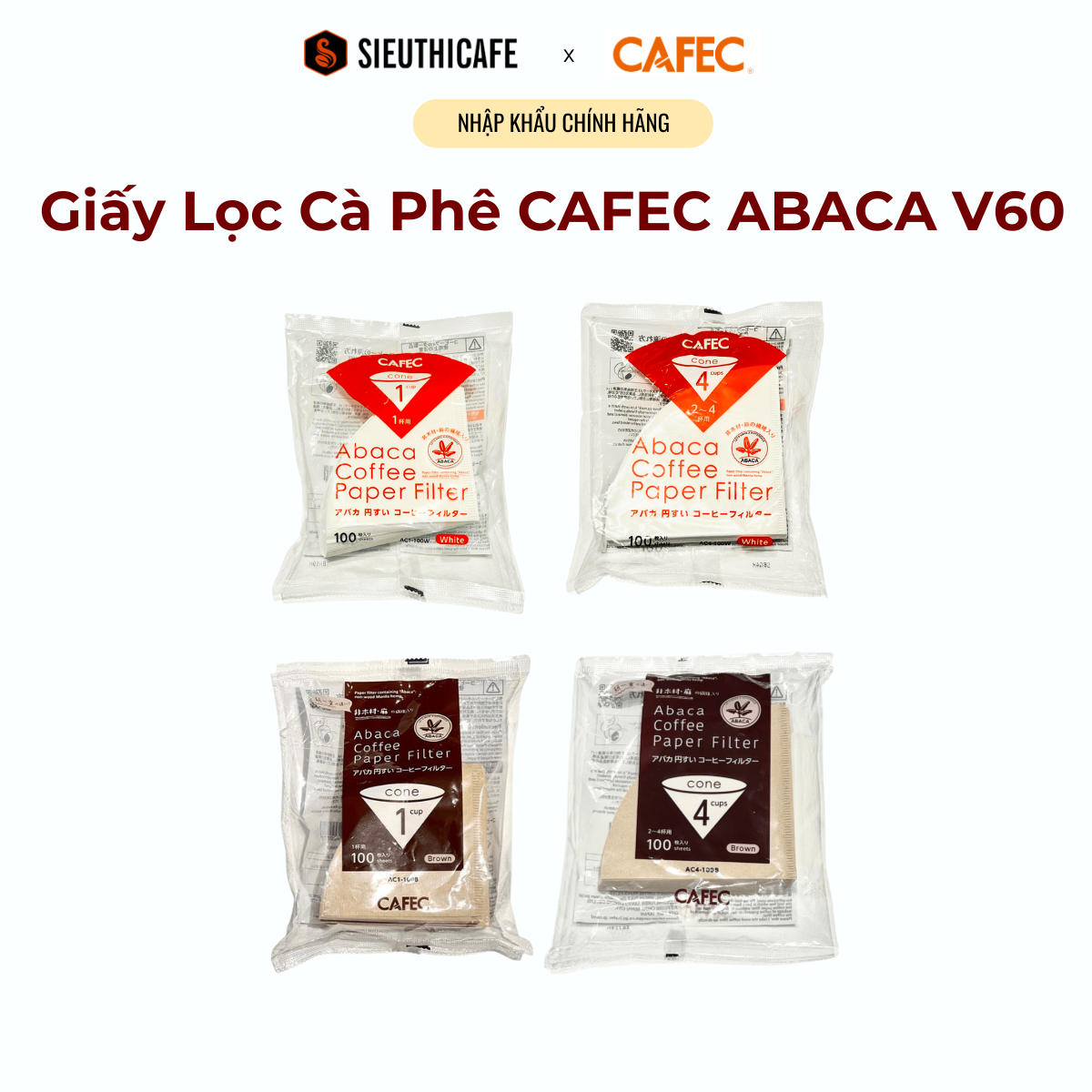 Cafec Filter MC1 V60-01 100 White MD T90 10