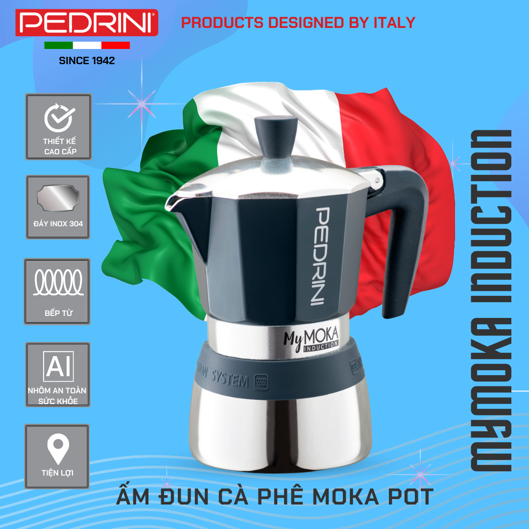 PEDRINI Replacement 3 Gaskets & 1 Filter Kaffettiera Coffee Maker 3 Cups 2