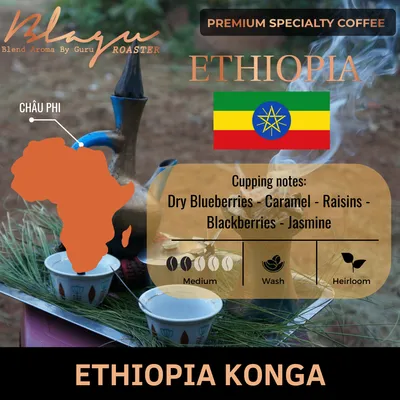 [Premium] BLAGU Roasted Bean Ethiopia Yirgacheffe Konga - 250g