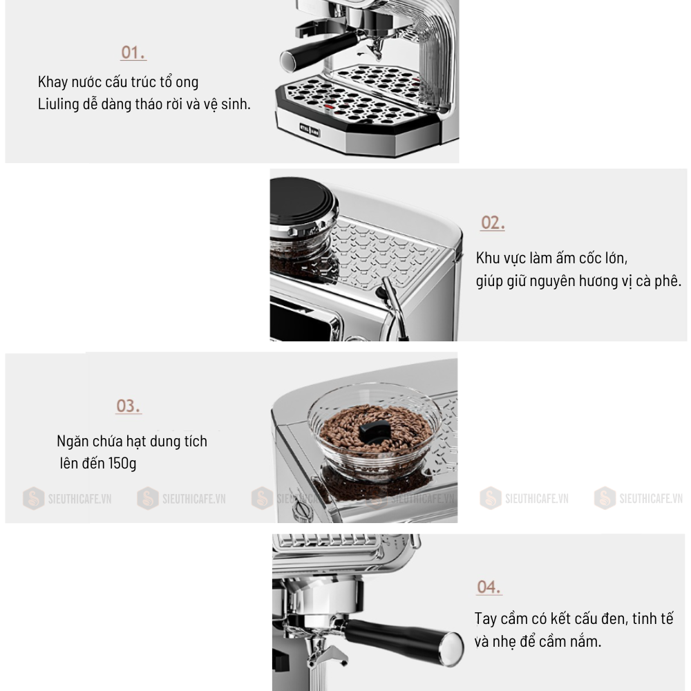 Pressoco Espresso Strirrer Tools x Bộ xoay 58mm 6