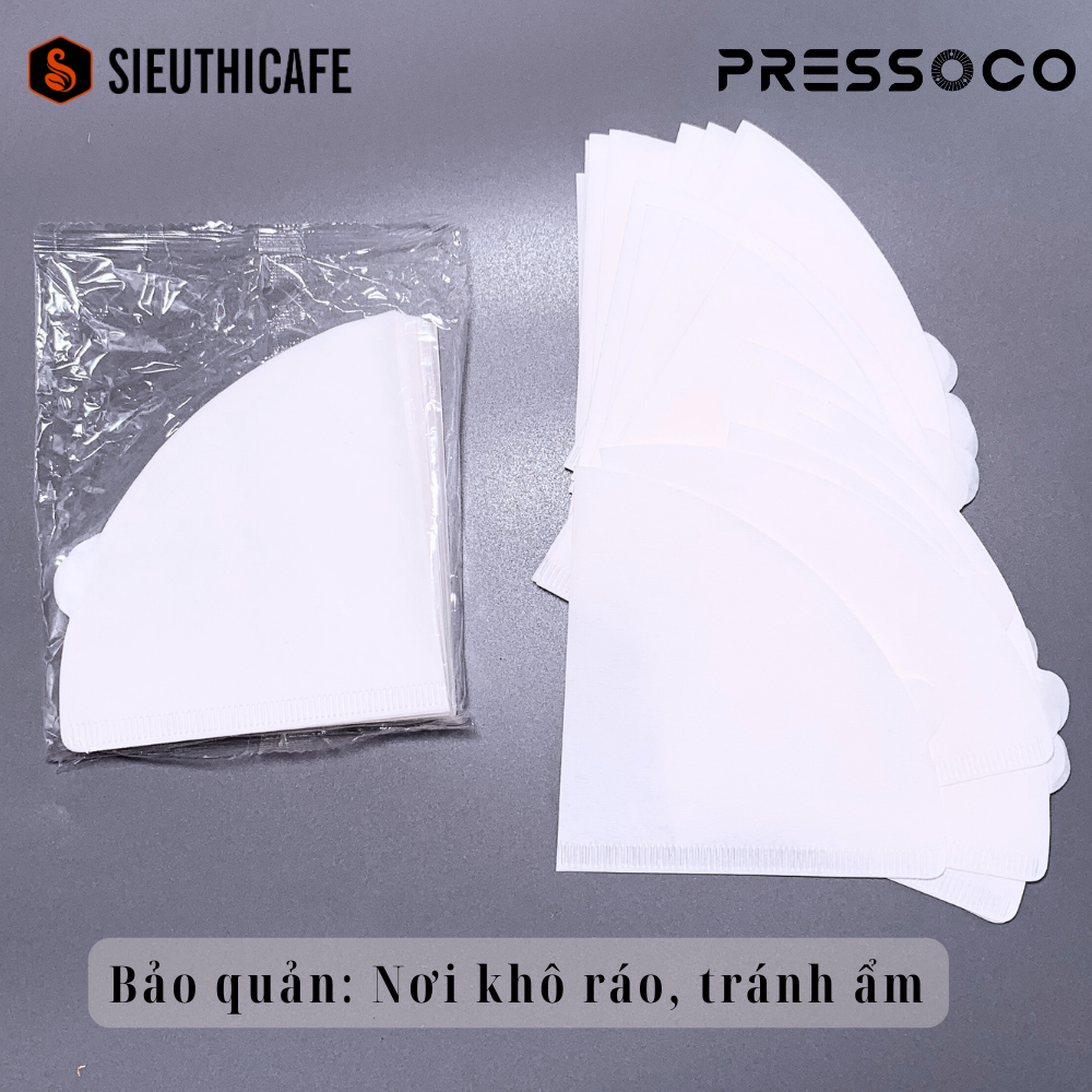 Pressoco Coffee Paper Filter Chemex 3 cups (100 tờ) 9