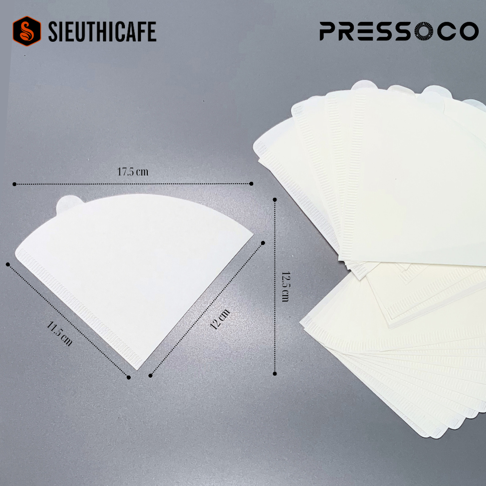 Pressoco Coffee Paper Filter Chemex 3 cups (100 tờ) 5