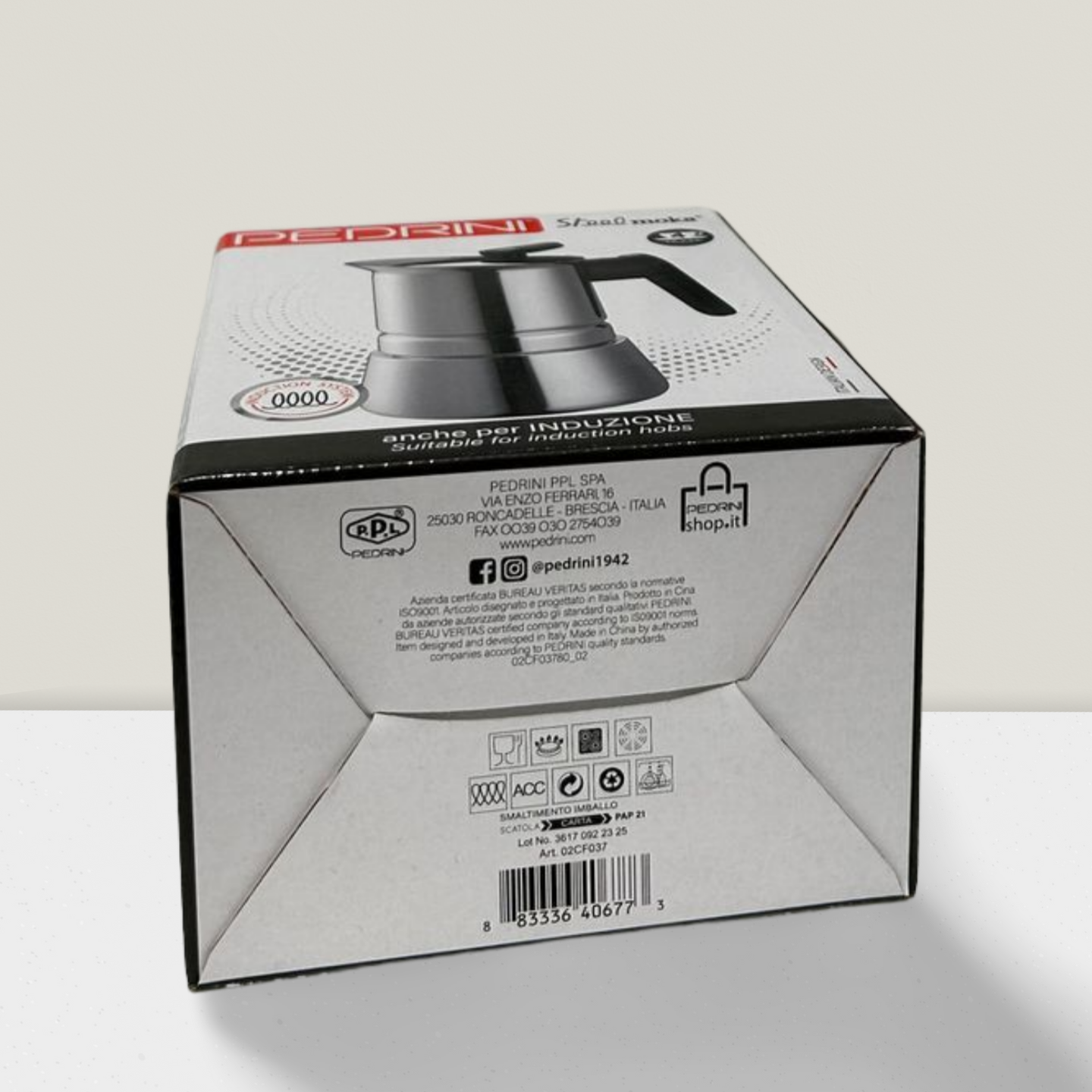 PEDRINI Aroma Coffee Maker 2 Cups - Black - 9112-8 12