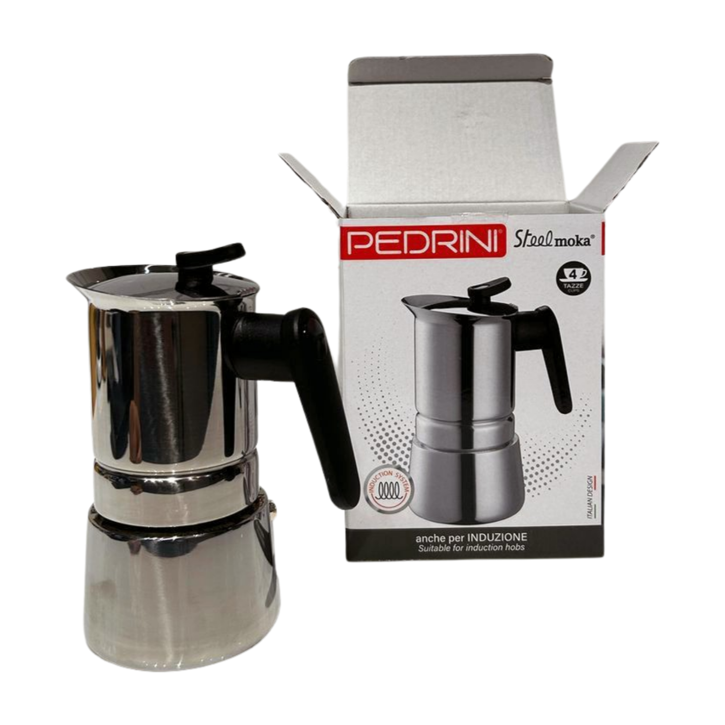 PEDRINI Aroma Coffee Maker 3 Cups - Black 3