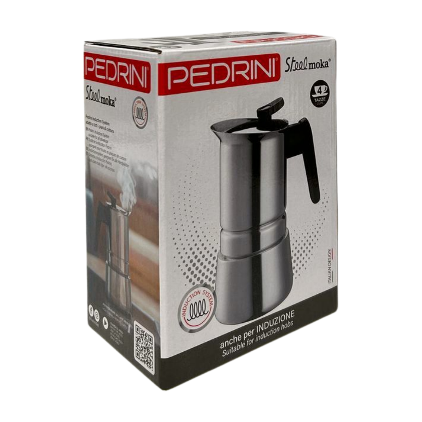 PEDRINI Kaffettiera Coffee Maker 3 Cups - Black 8