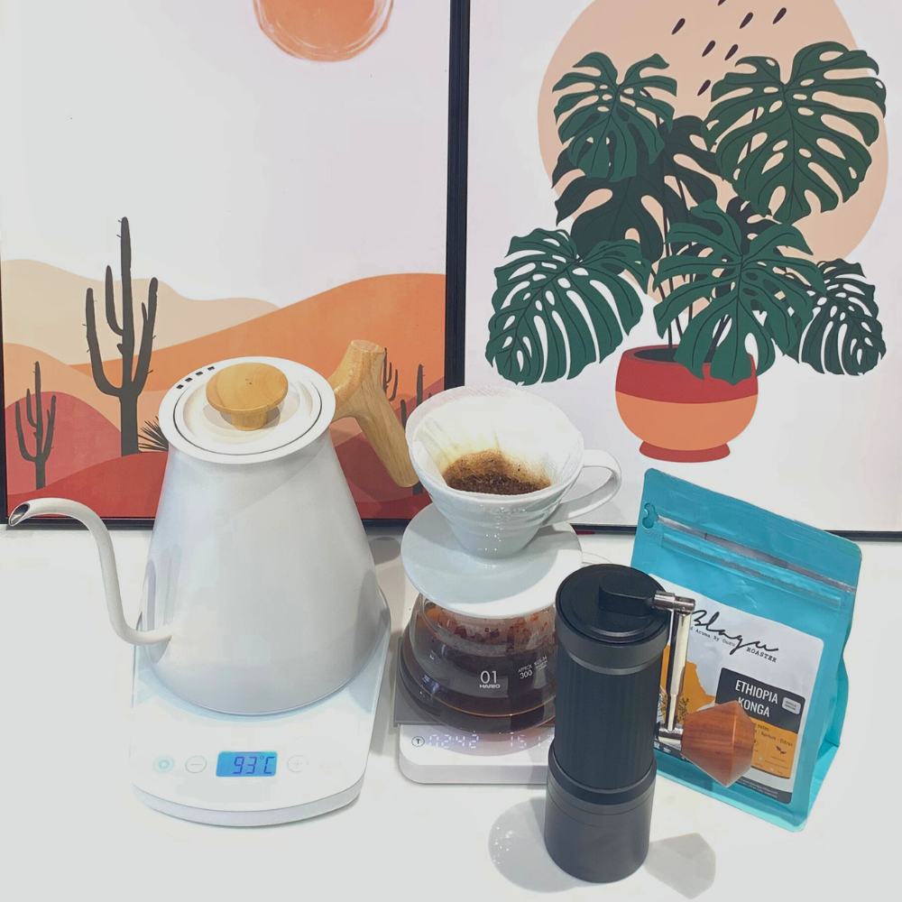 Pressoco Set Glass Pour Over - Amber Dripper 10