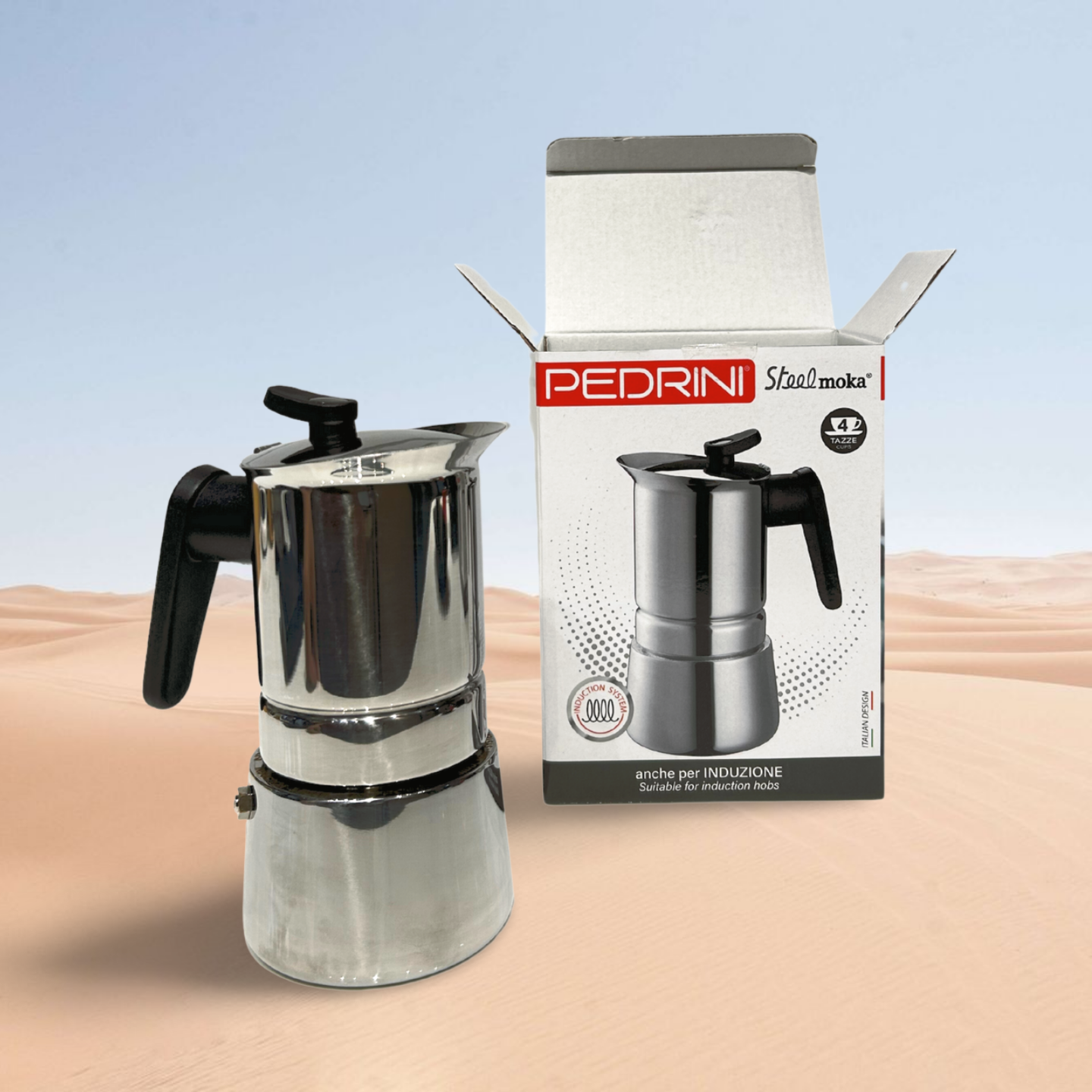 Combo 2 x PEDRINI Replacement Handle Kaffettiera Coffee Maker 2 Cups - Red 15